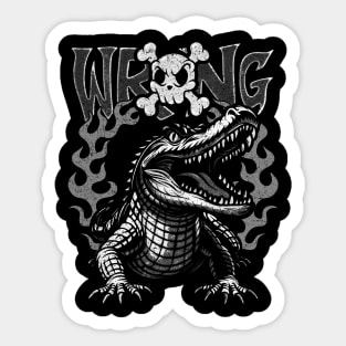 Flame Alligator Sticker
